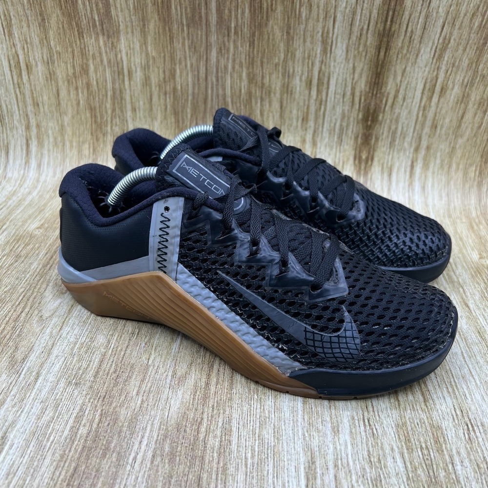 Nike Metcon 6 Men's Size 6.5 Training Shoes Black Silver Gum Sneakers CK9388-002